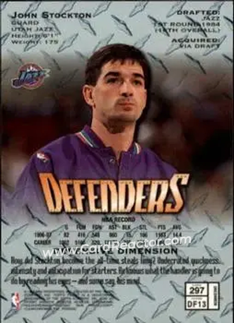 Back of John Stockton