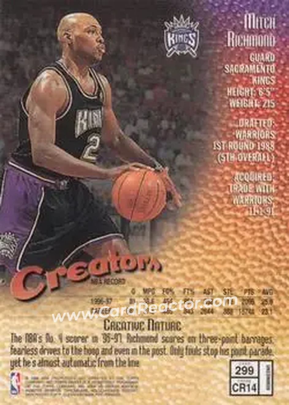 Back of Mitch Richmond