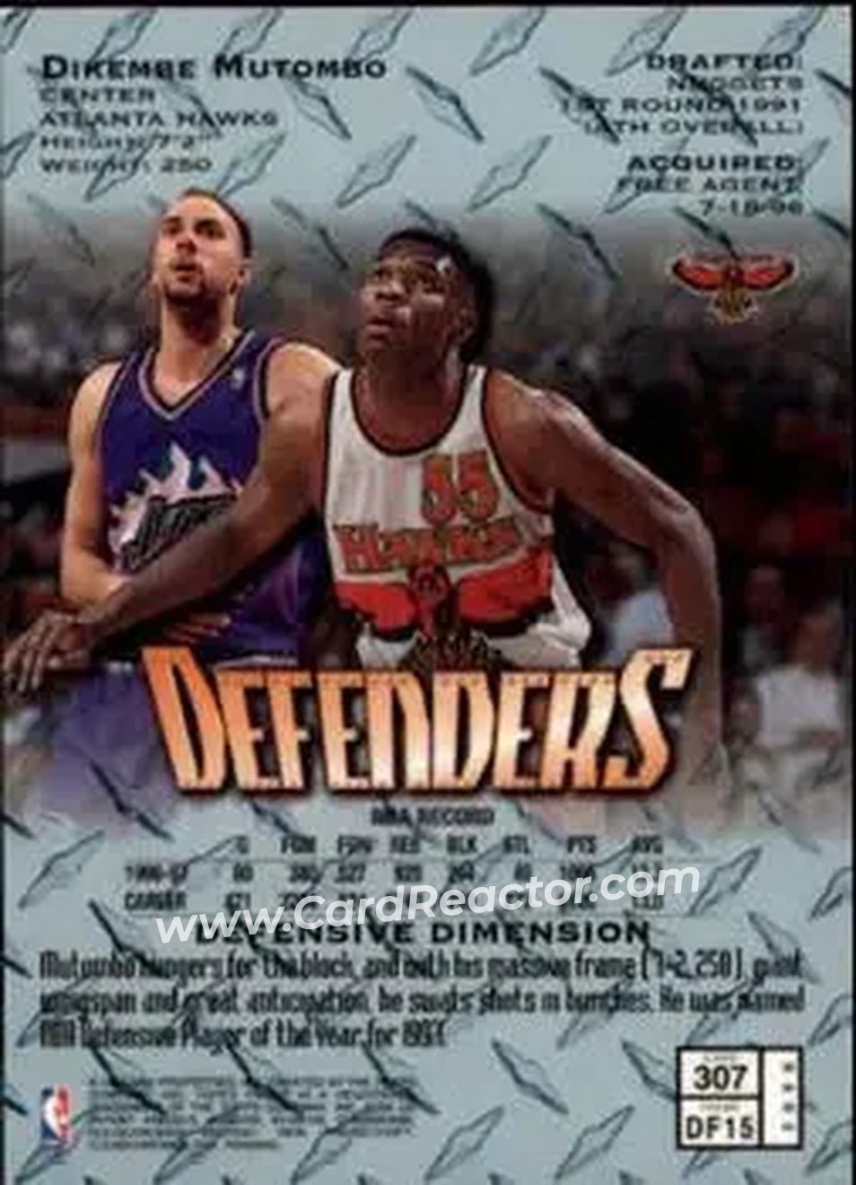 Back of Dikembe Mutombo