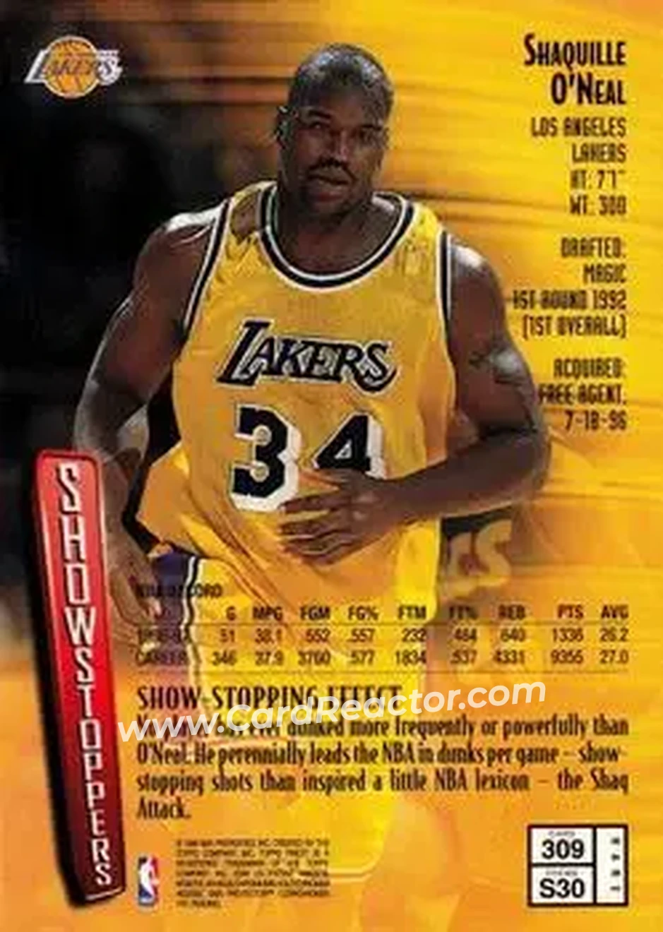Back of Shaquille O'Neal