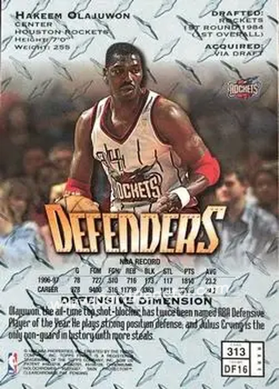 Back of Hakeem Olajuwon