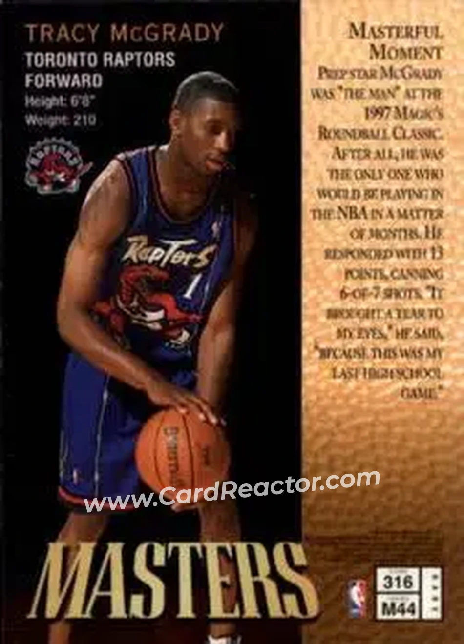 Back of Tracy McGrady