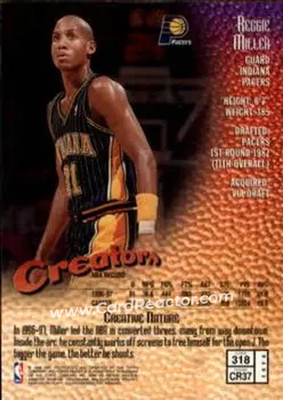 Back of Reggie Miller