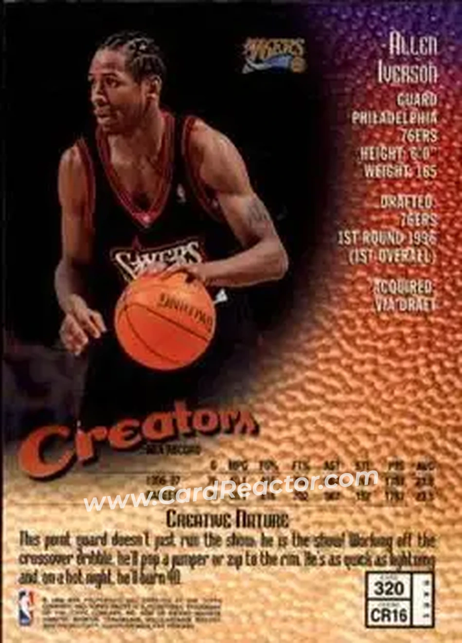 Back of Allen Iverson