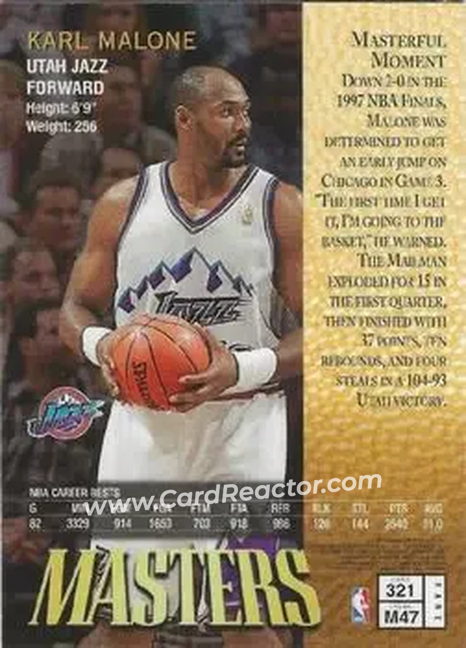 Back of Karl Malone