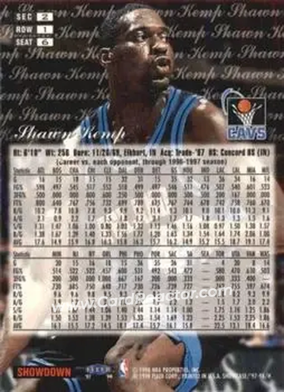 Back of Shawn Kemp