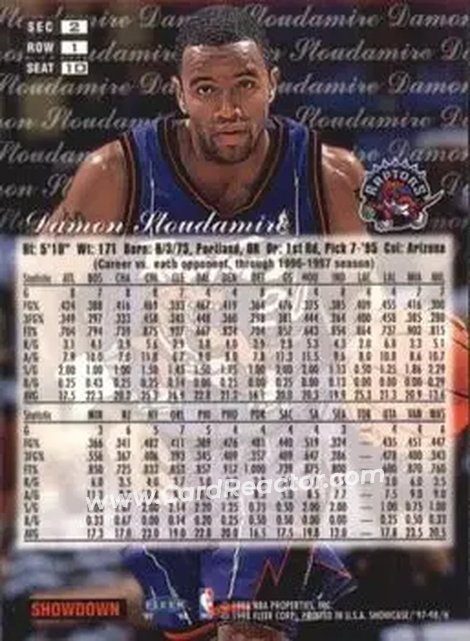 Back of Damon Stoudamire