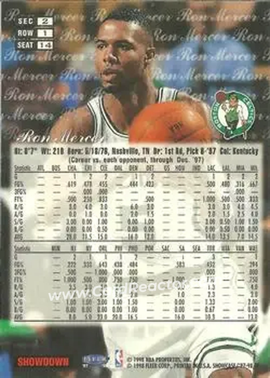 Back of Ron Mercer