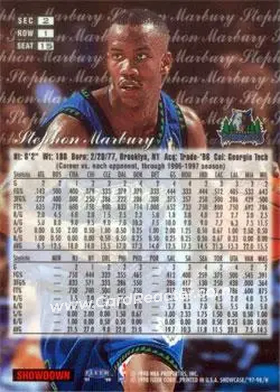 Back of Stephon Marbury