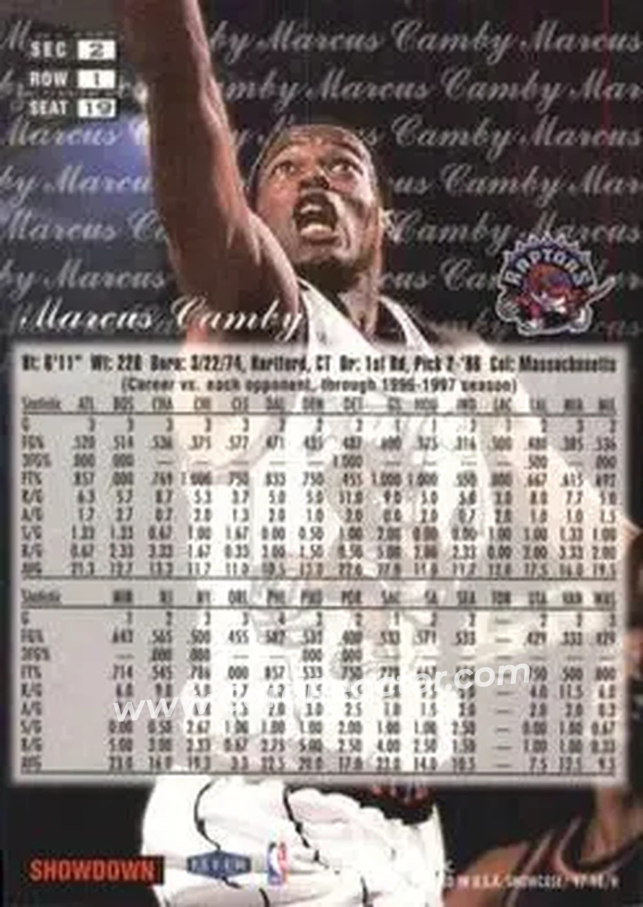 Back of Marcus Camby