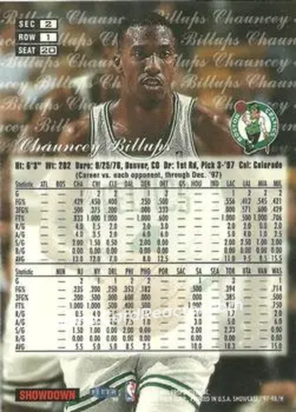 Back of Chauncey Billups