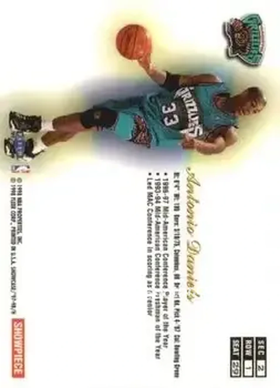 Back of Antonio Daniels