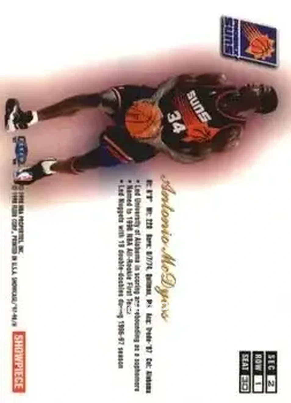 Back of Antonio McDyess