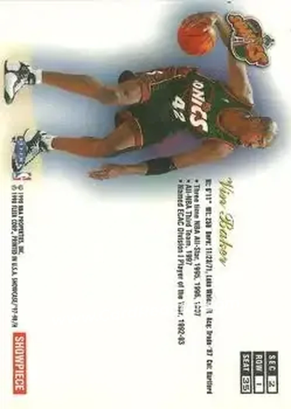 Back of Vin Baker