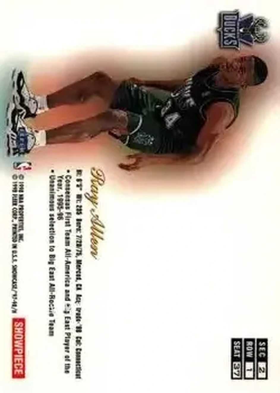 Back of Ray Allen