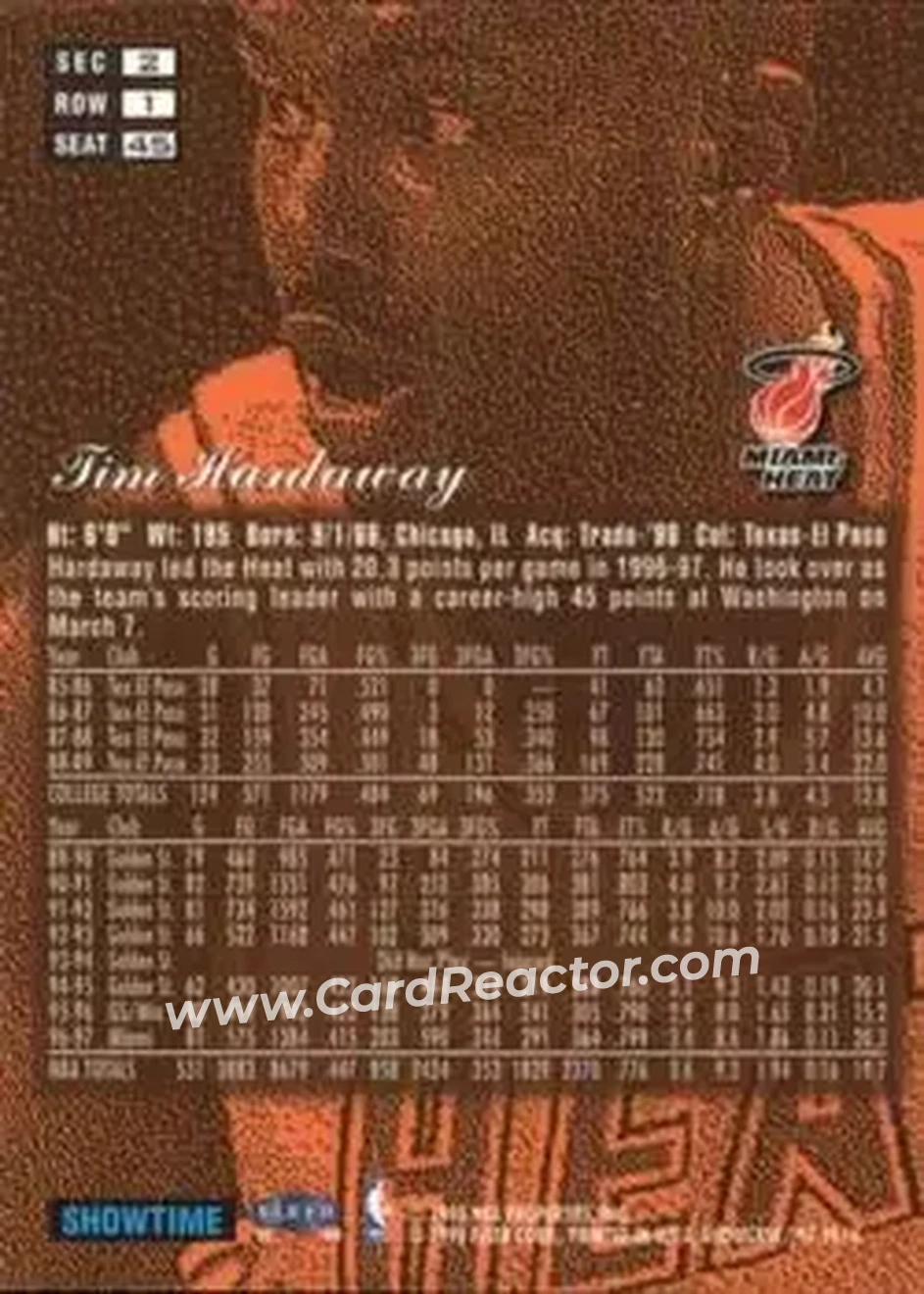 Back of Tim Hardaway