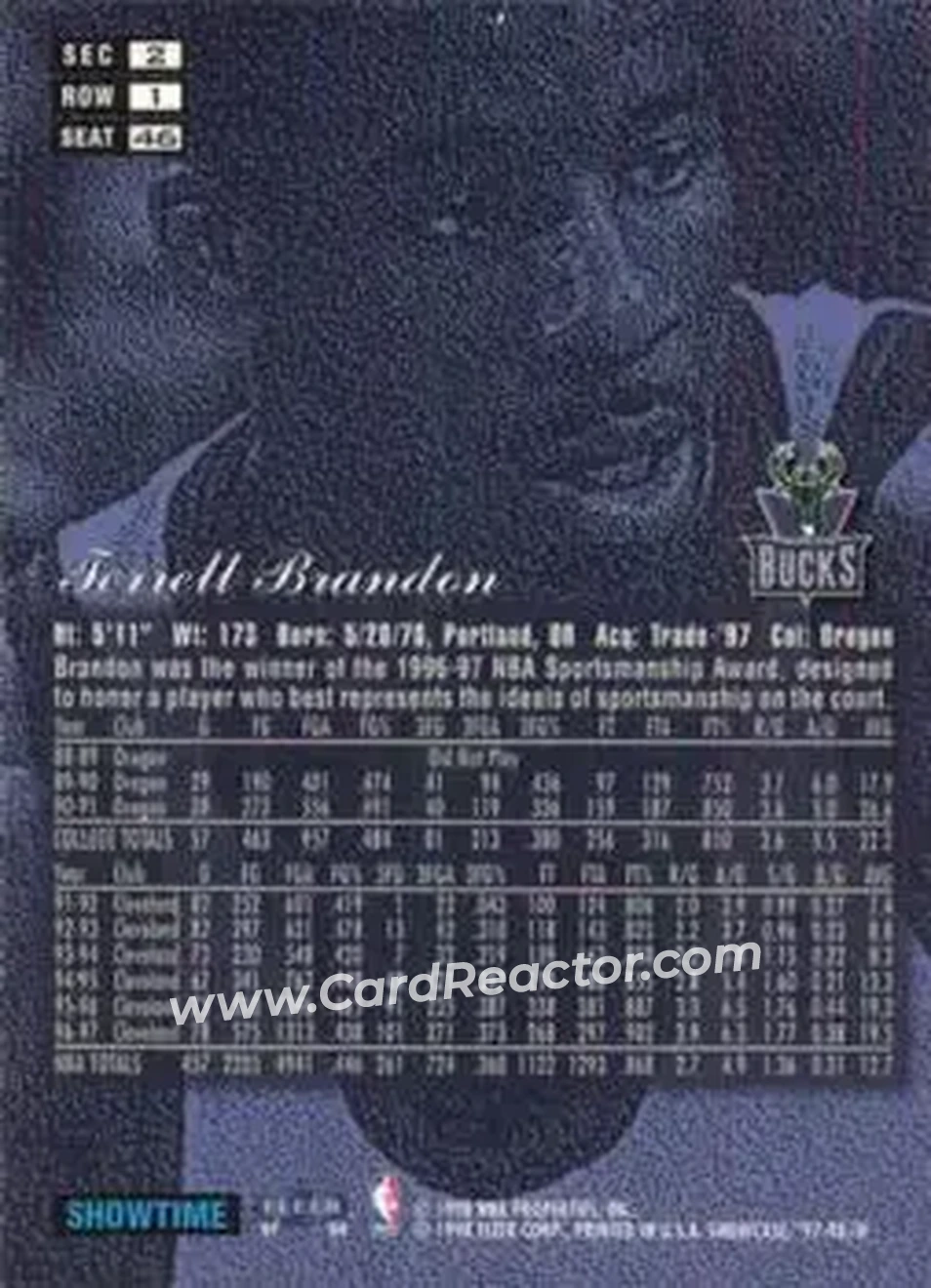 Back of Terrell Brandon