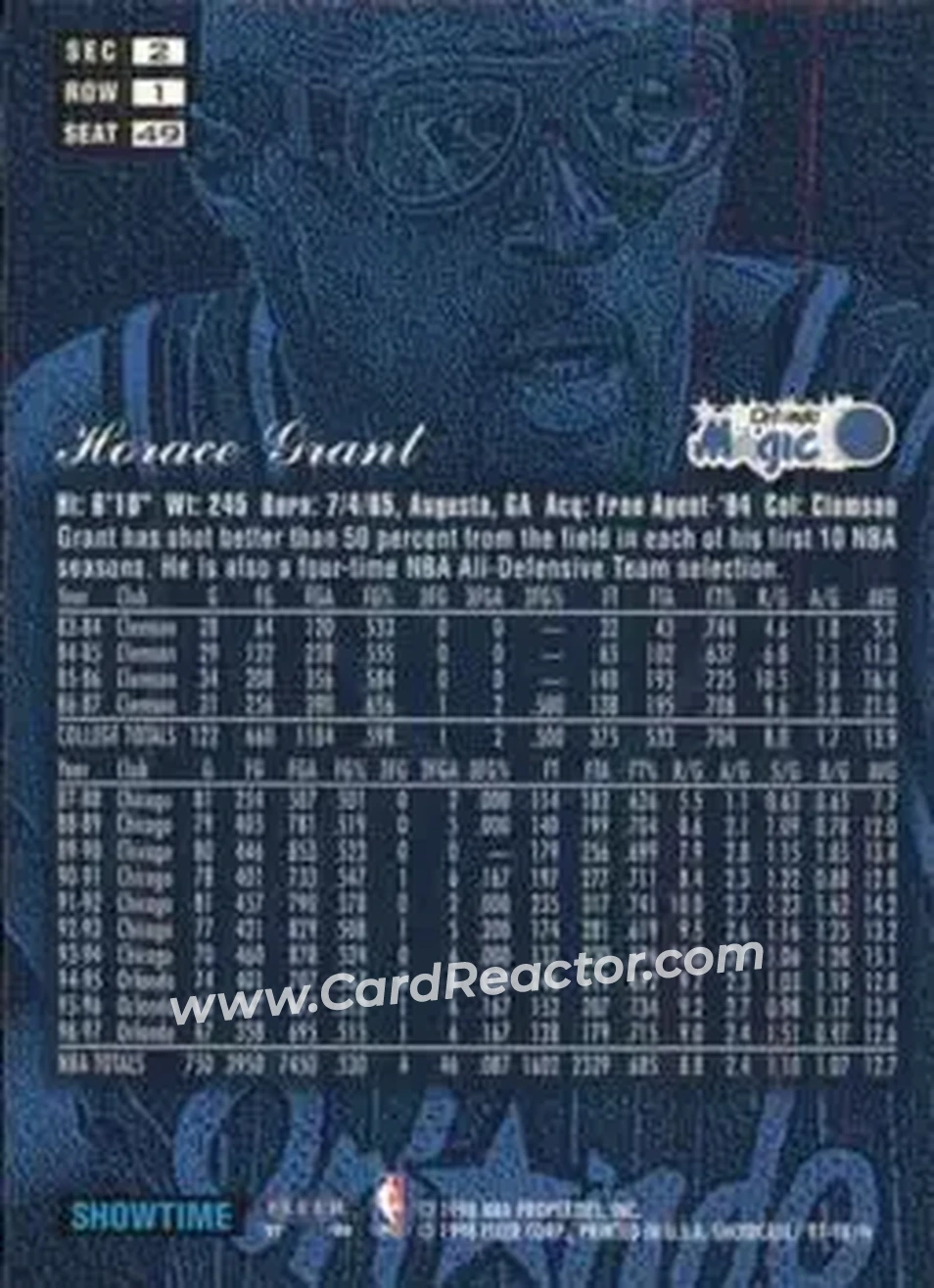 Back of Horace Grant
