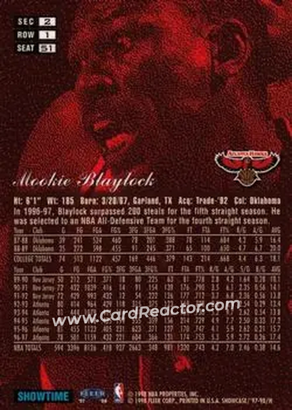 Back of Mookie Blaylock