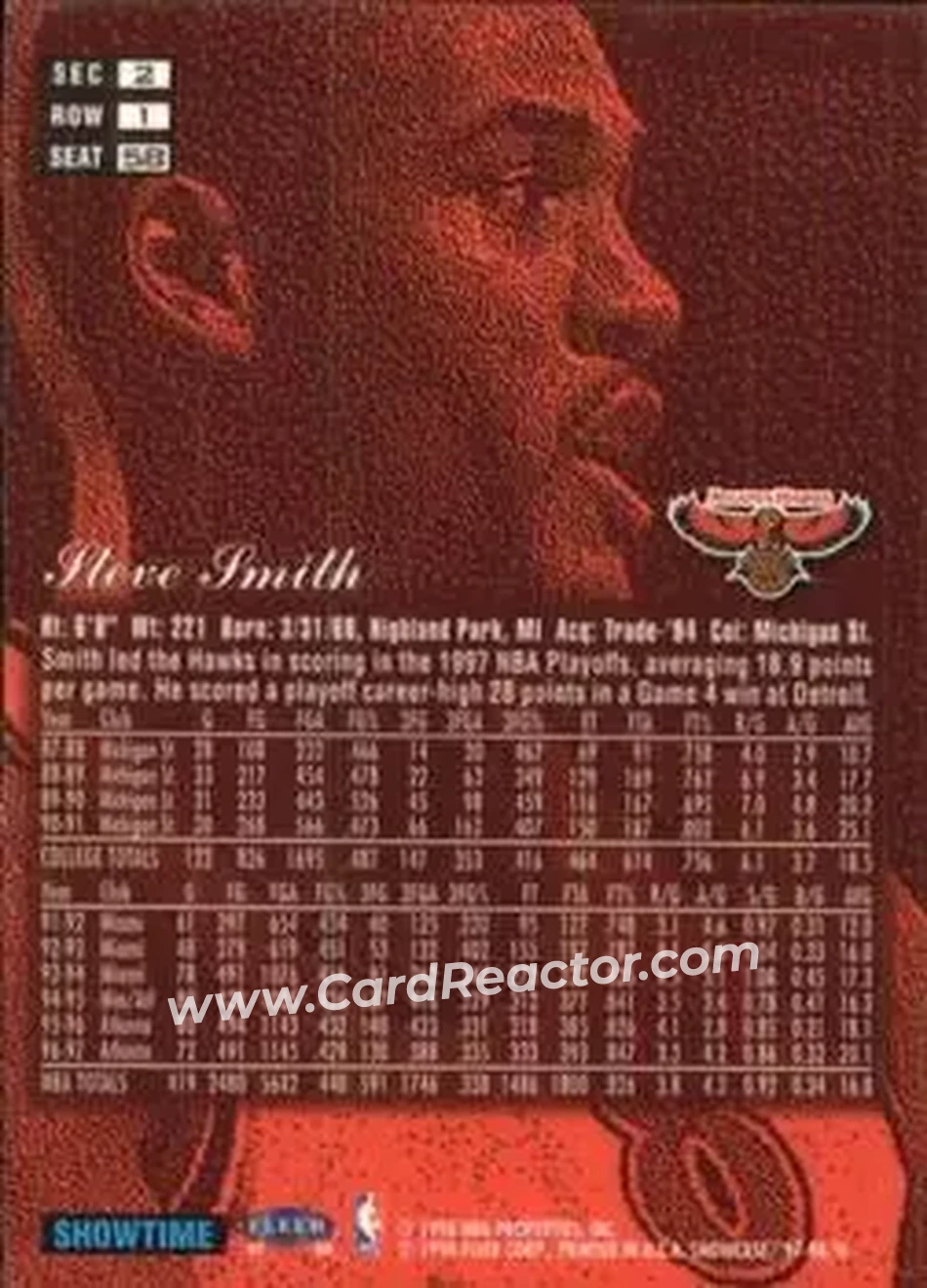 Back of Steve Smith