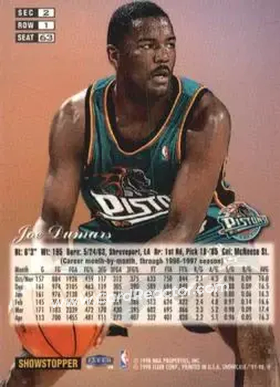 Back of Joe Dumars