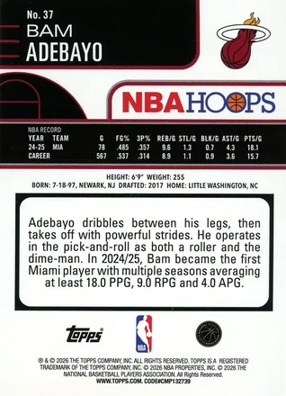 Bam Adebayo 背面