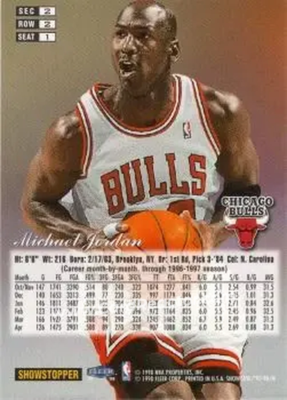 Back of Michael Jordan