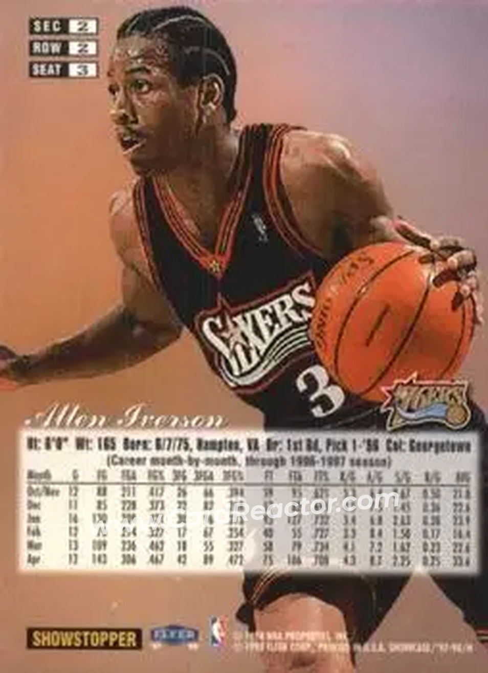 Back of Allen Iverson