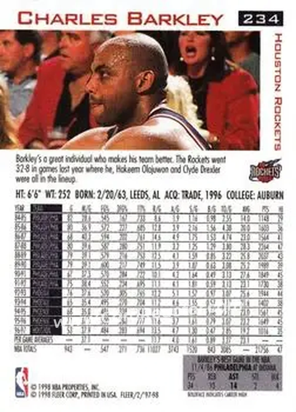 Back of Charles Barkley