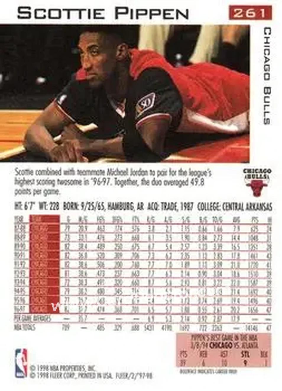 Back of Scottie Pippen