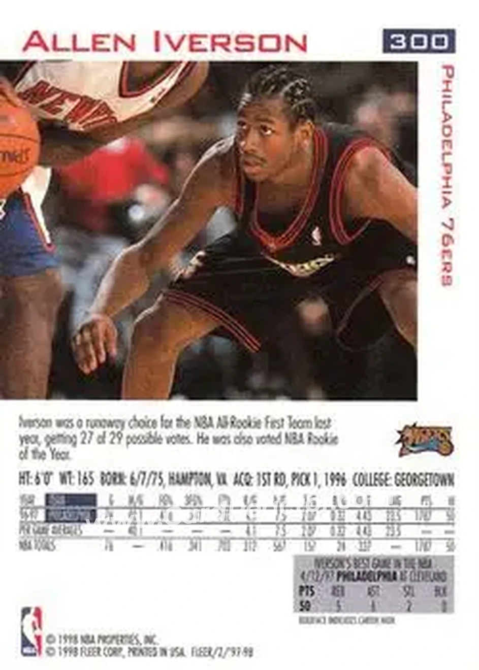 Back of Allen Iverson