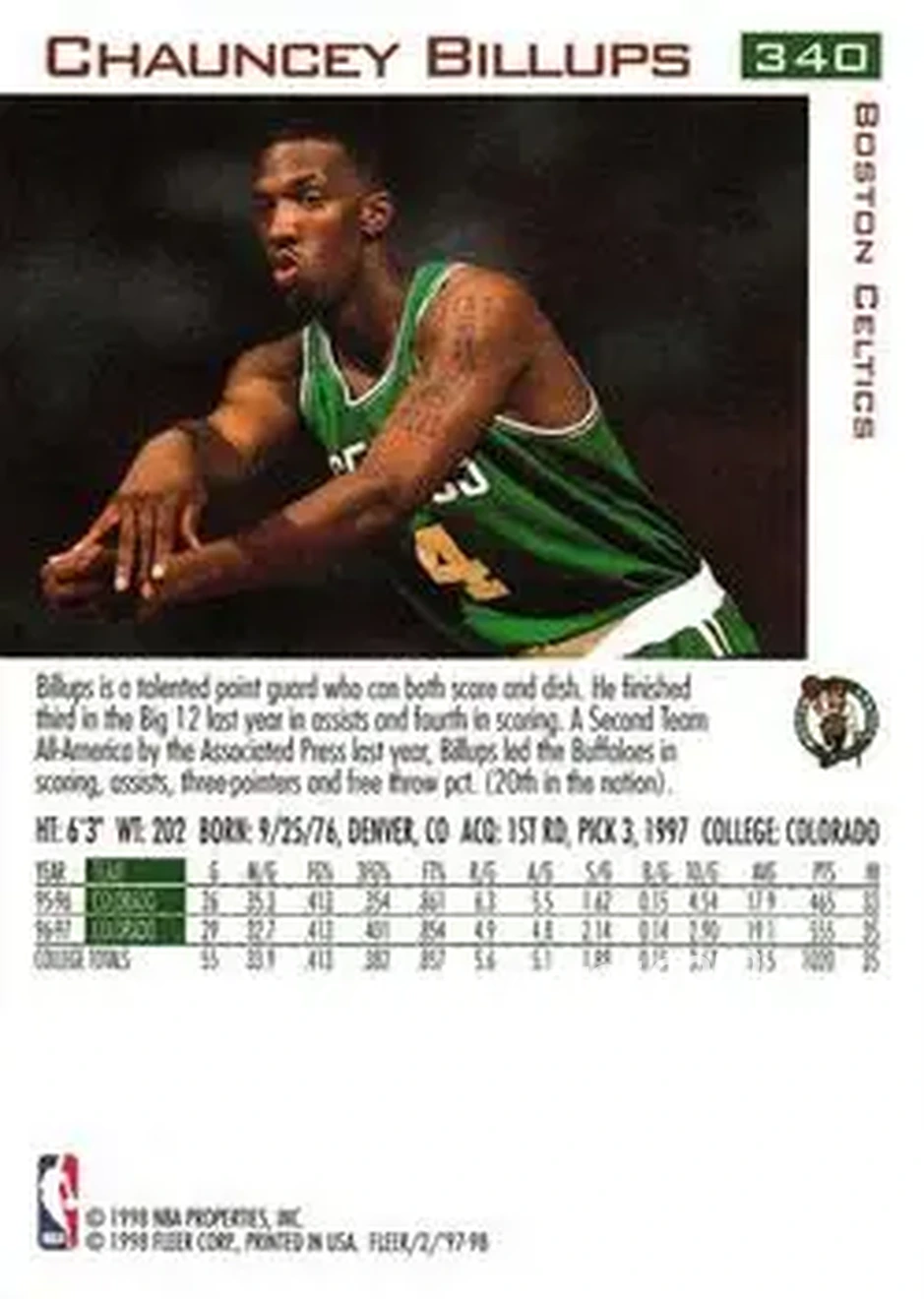 Back of Chauncey Billups