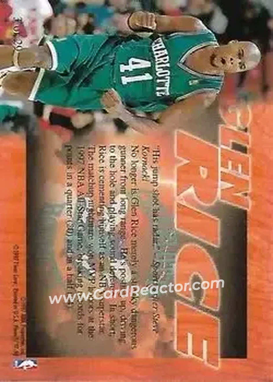 Back of Glen Rice