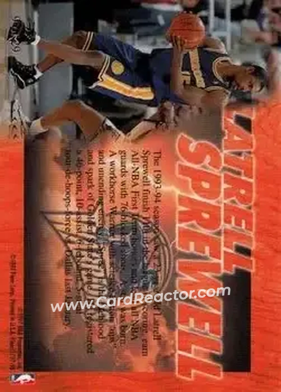 Back of Latrell Sprewell