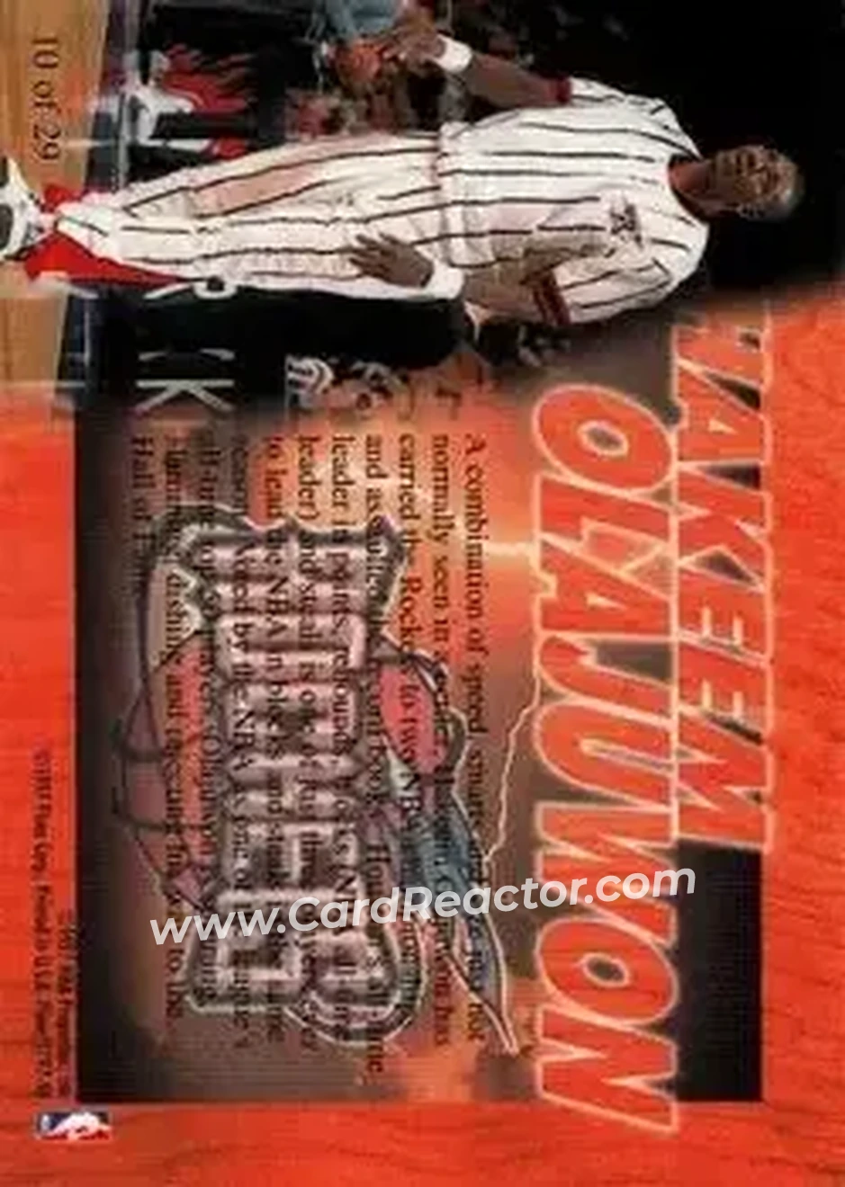 Back of Hakeem Olajuwon