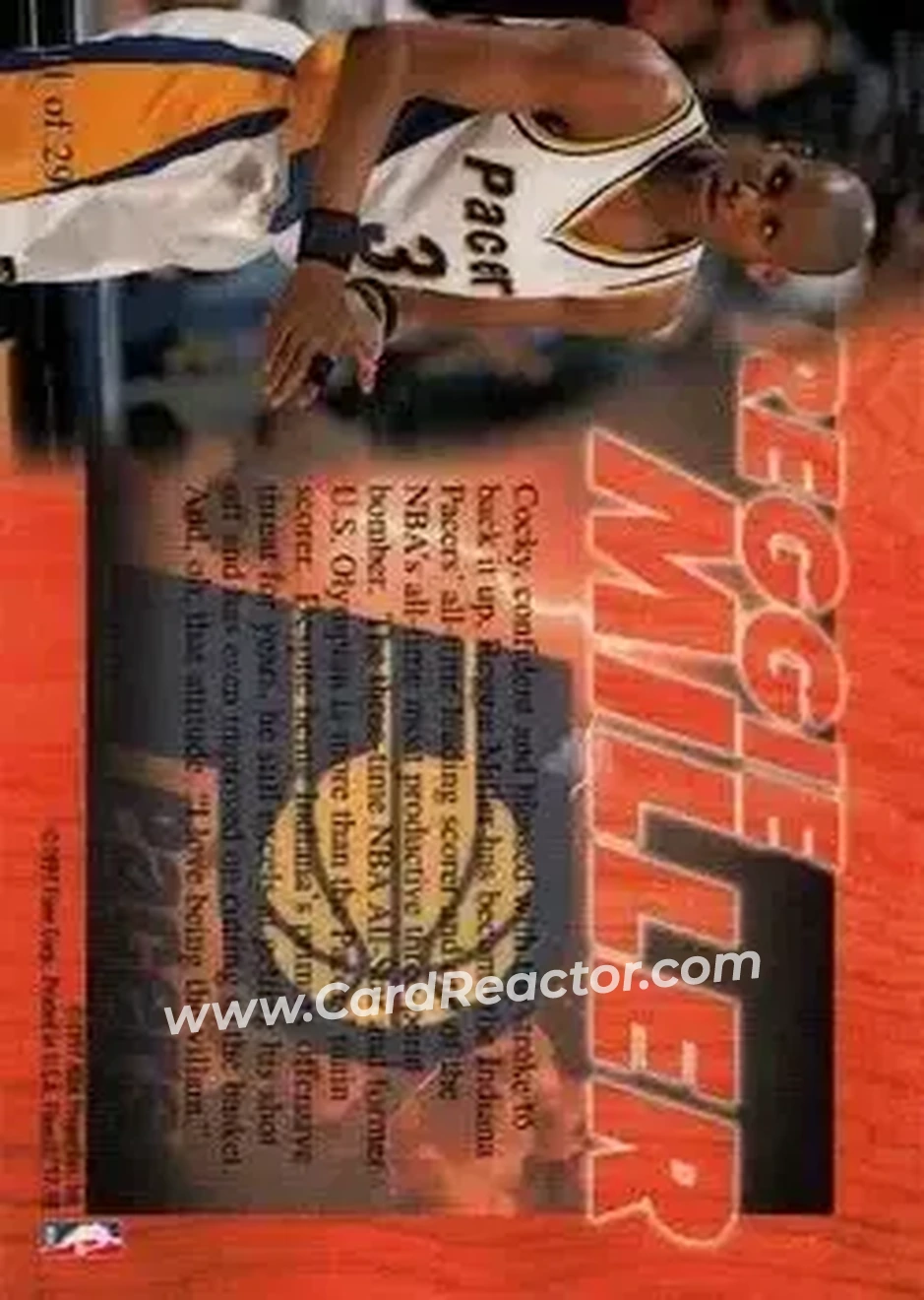 Back of Reggie Miller