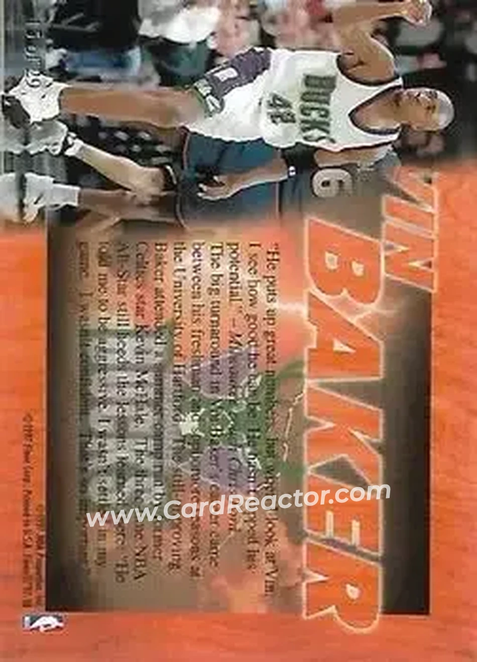 Back of Vin Baker