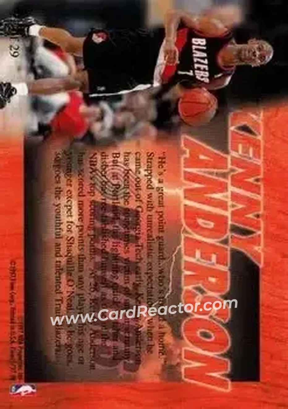 Back of Kenny Anderson