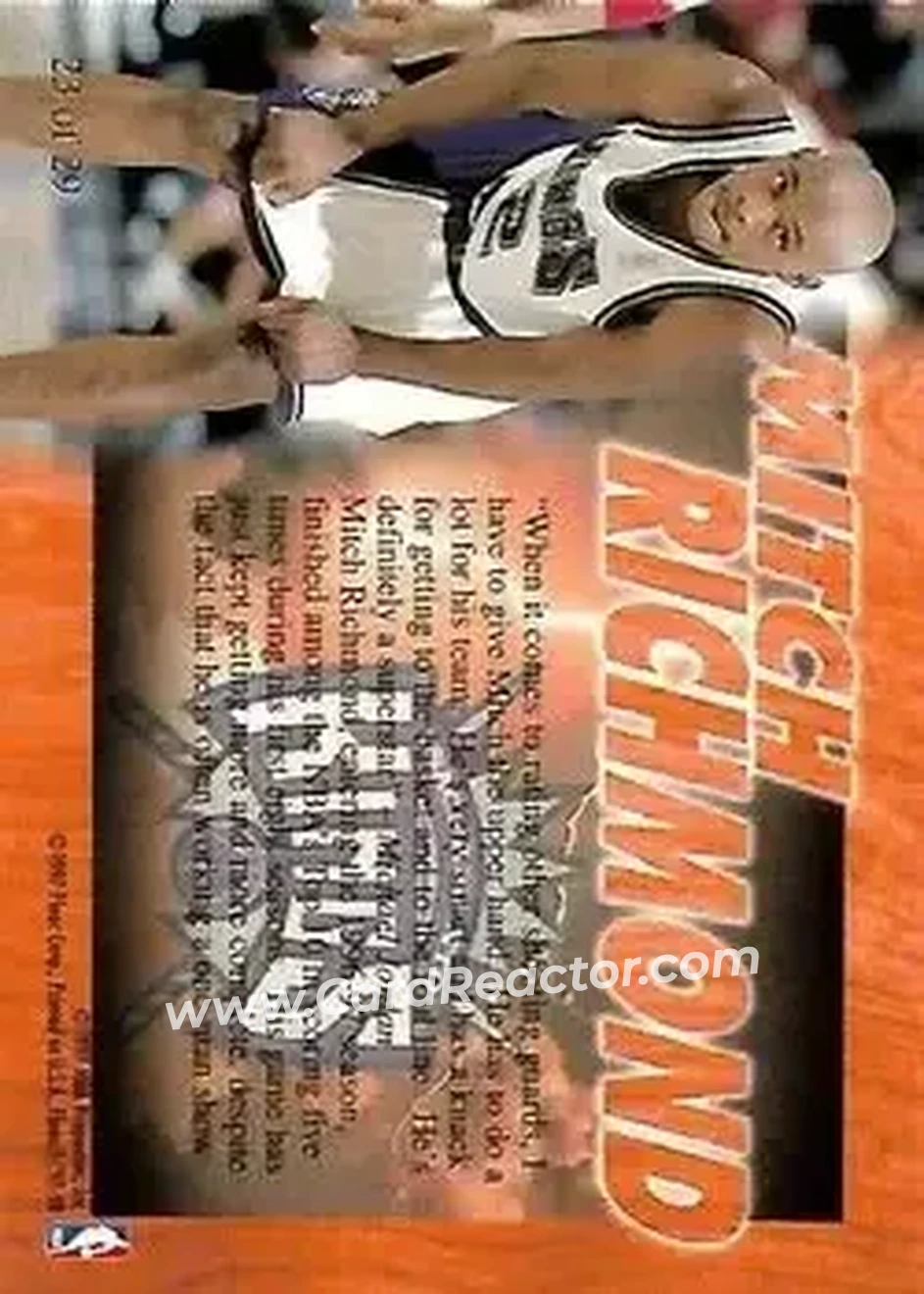Back of Mitch Richmond
