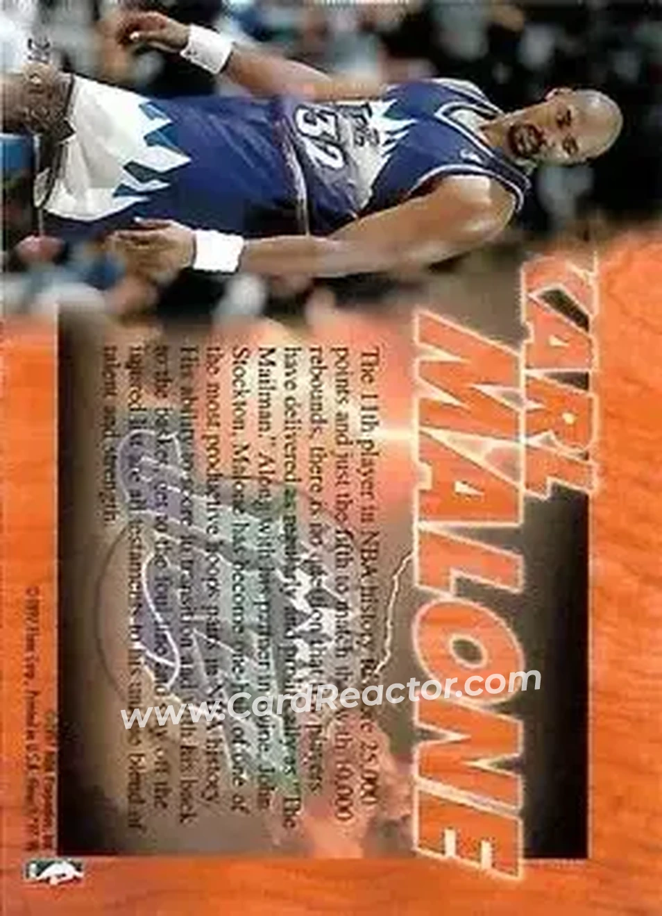 Back of Karl Malone
