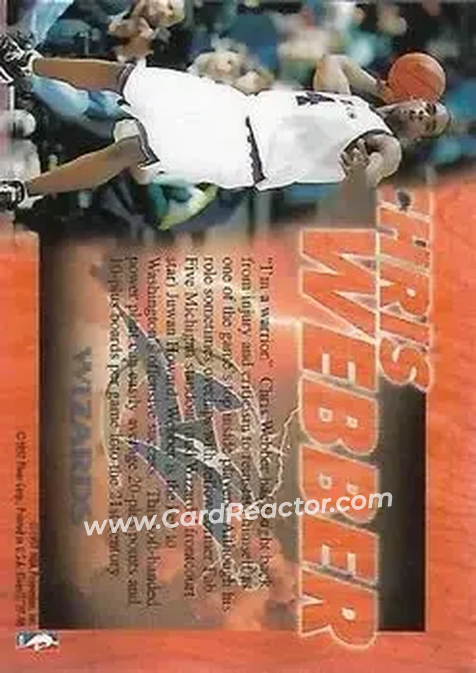 Back of Chris Webber