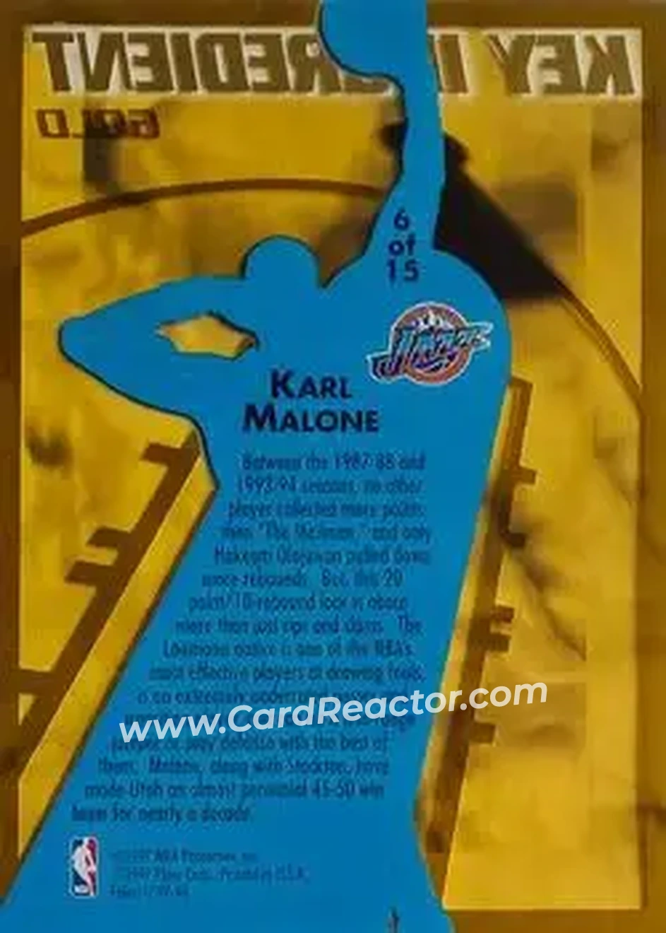 Back of Karl Malone