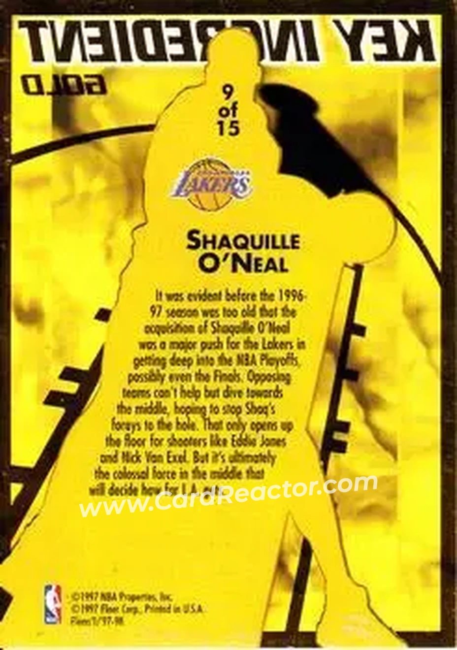Back of Shaquille O'Neal