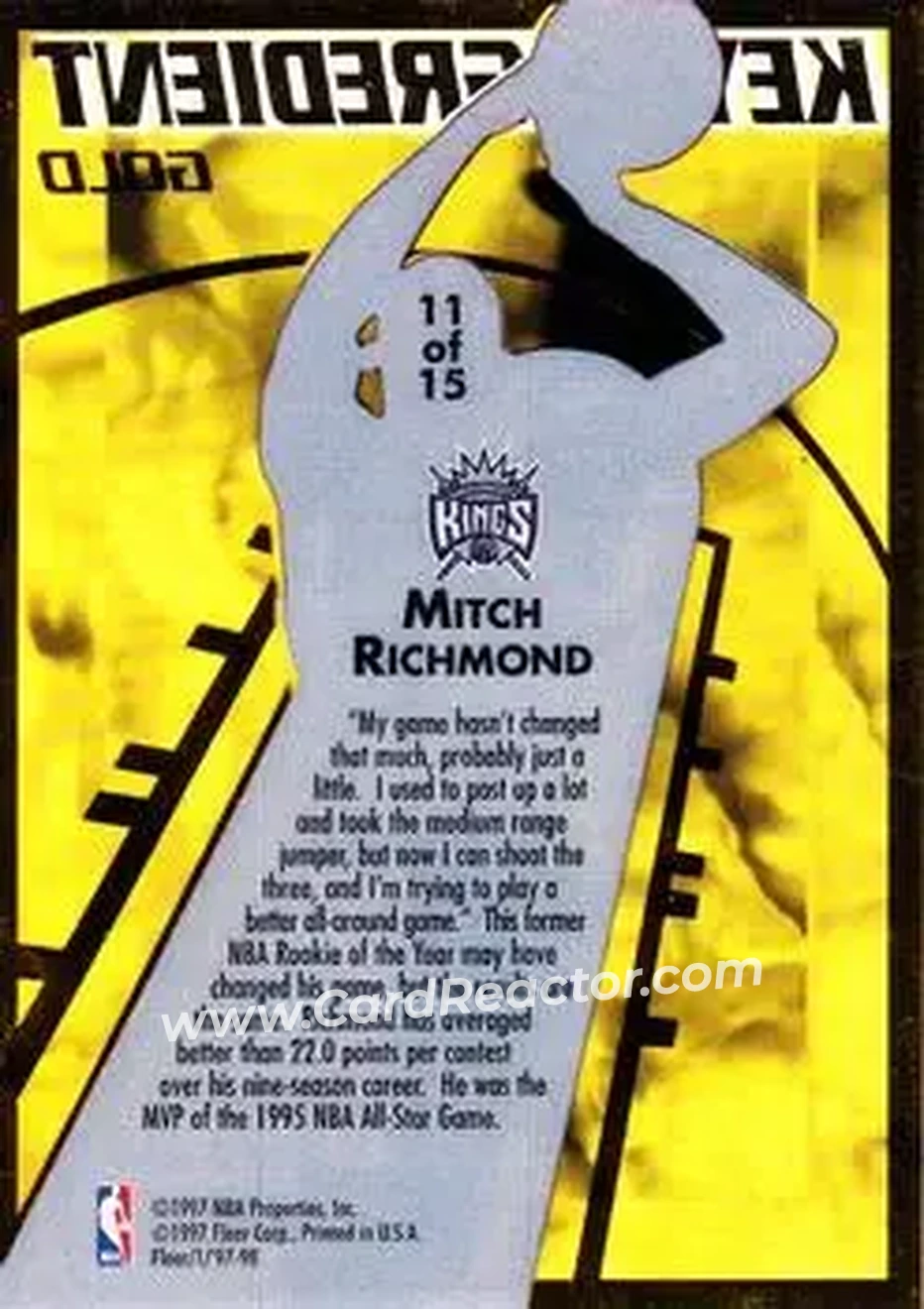 Back of Mitch Richmond