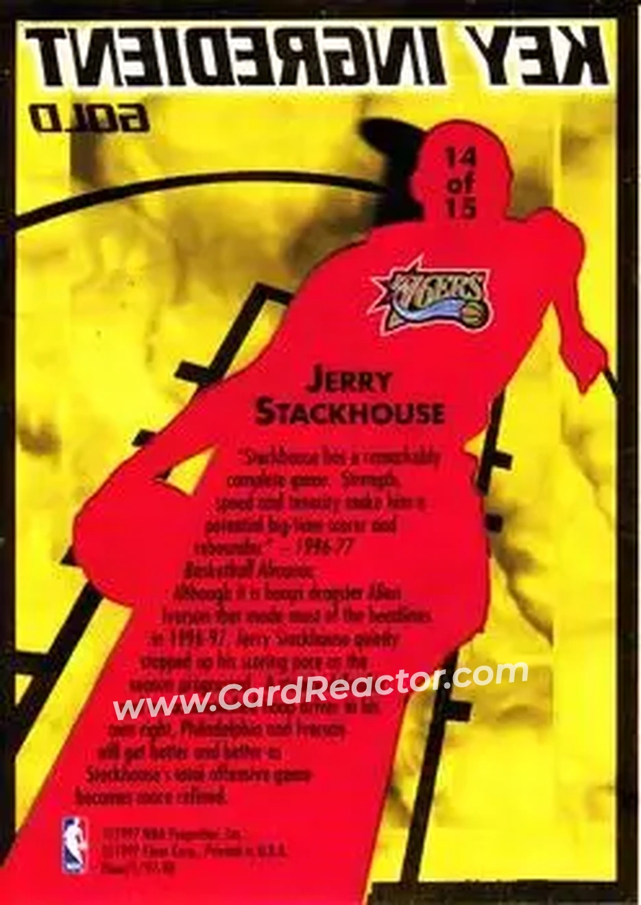 Back of Jerry Stackhouse
