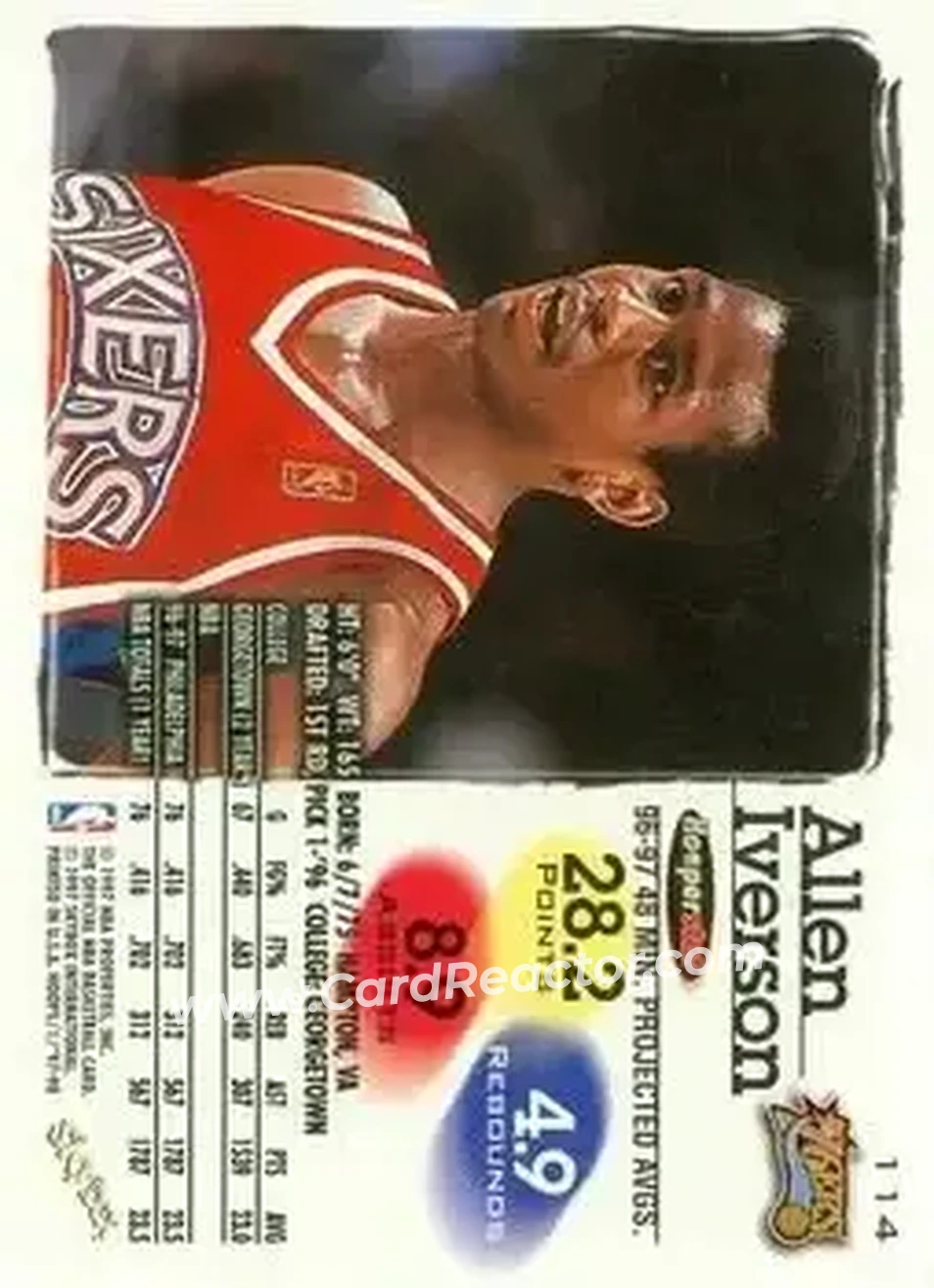 Back of Allen Iverson