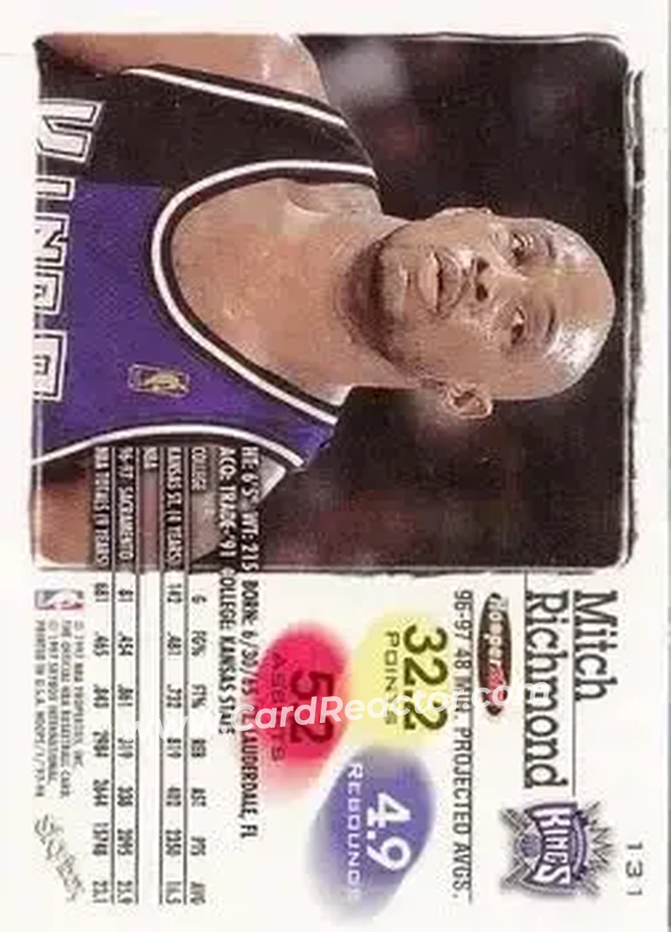 Back of Mitch Richmond