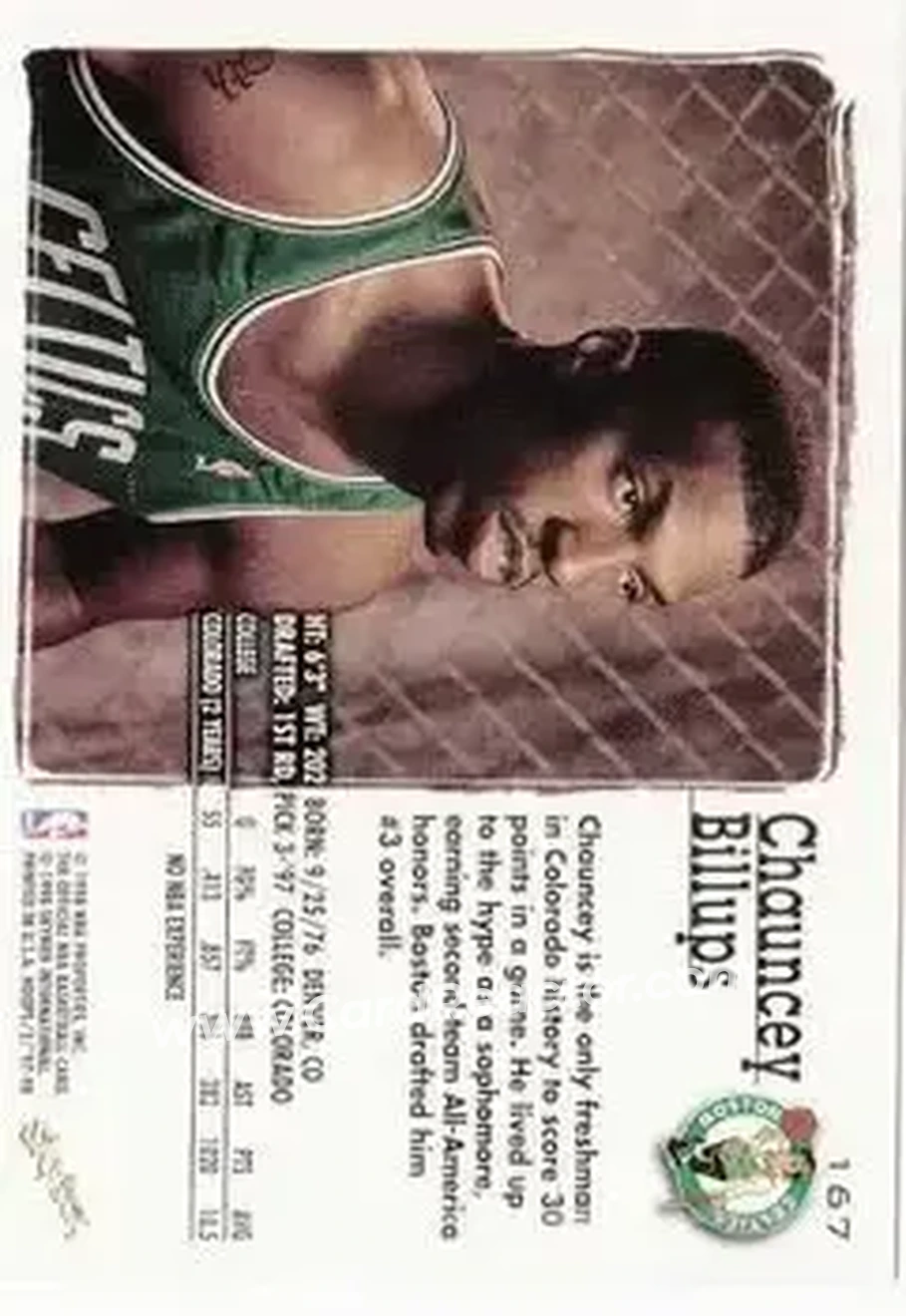 Back of Chauncey Billups
