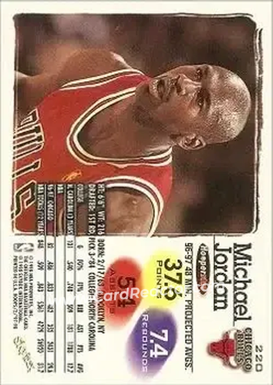 Back of Michael Jordan