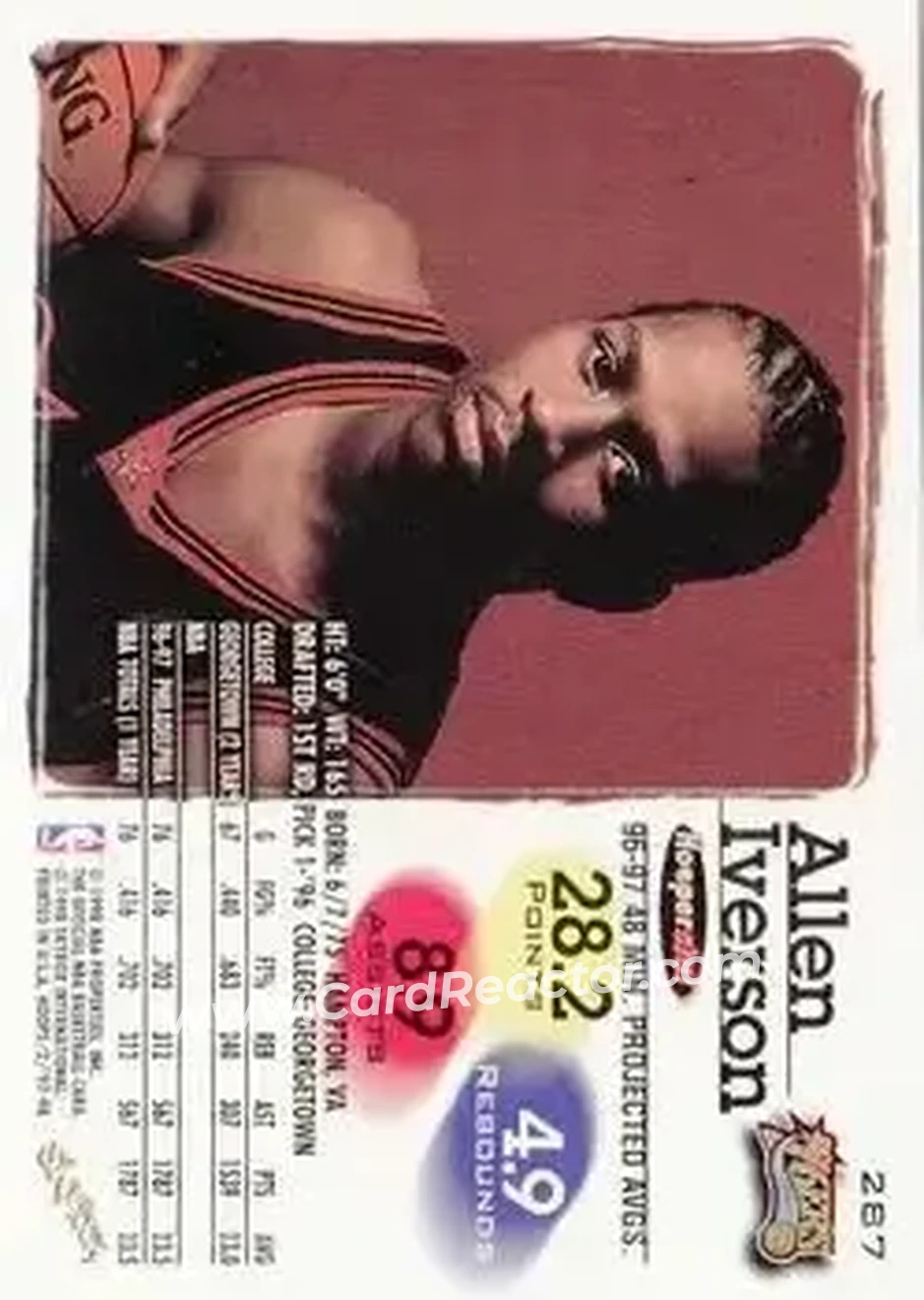 Back of Allen Iverson
